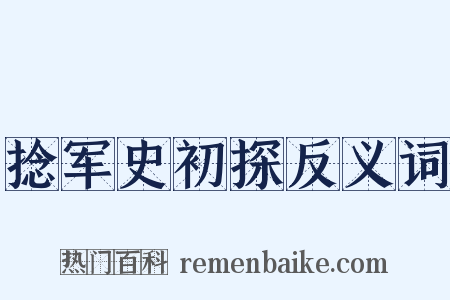 捻军史初探反义词是什么意思的图片